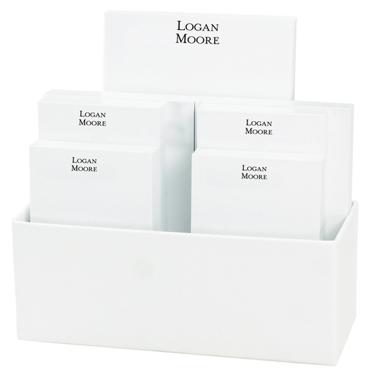 Isaac Notepad Collection with White Holder